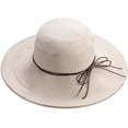 thumbnail image 1 of Womens Foldable Shapeable Brim Sun Hat UPF 50+ Cotton Wide Brim Beach Adjustable Chin Strap Hat Sun Protection Cap, 1 of 5