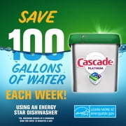 Cascade Platinum ActionPacs Dishwasher Detergent, Lemon Scent, 48 Count