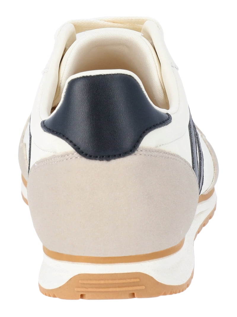 No Boundaries Women's Retro Lace-Up Sneaker, Faux Leather Upper