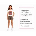 thumbnail image 6 of Real Love Girls Shorts Set Soft Breathable Knitted Short Sleeve Graphic Tees and Shorts 2 Piece, 6 of 7