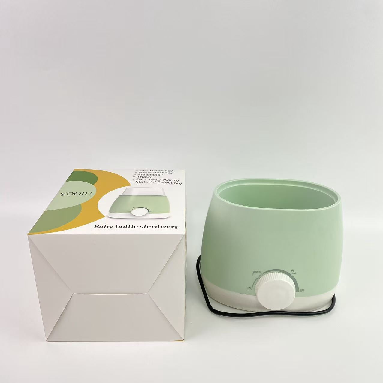 YOOIU wise Baby bottle sterilizers,Fast Bottle Warmer for Breastmilk with Smart Temperature Control, Keep 24H, Sterili-zing, Heat Food, Thaw, Double Bottle Warmer for All Bottles