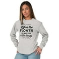 thumbnail image 3 of Life Flower Love Honey Inspiration Women's Long Sleeve T Shirt Brisco Brands X, 3 of 6