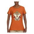 thumbnail image 2 of Wild Bobby Home Is Where You Hang Your Hat Country Eagle Pop Culture Women Graphic Tee, Orange, 3X-Large, 2 of 6