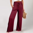 thumbnail image 1 of WILLBEST Pantalones Casuales para Mujer Omens con Lentejuelas Brillantes, Cintura Alta, Acampanados y Elásticos para el Hogar para Un Estilo y Comodidad Sin Esfuerzo. Chica, 1 of 5
