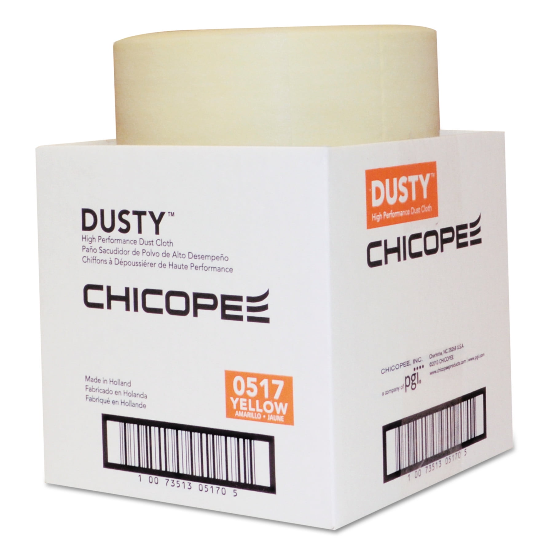 DUSTY Disposable Dust Cloths, 7 7/8 x 11, Yellow, Rayon/Poly, 350 per
