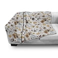 thumbnail image 3 of Modern Soft Flannel Fleece Blanket, Lunch Table with Croissant Bagels Coffee Cheese Chocolate Watercolor Artwork, Cozy Plush for Indoor and Outdoor Use, 60" x 80", Sand Brown White, by Ambesonne, 3 of 6
