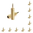 thumbnail image 2 of Matsuzay Adaptador de auriculares Jack Convertidor Estéreo de doble canal Rentable Enchufe de audio Amplificador de potencia 6.5to3.5 Astilla 6.5 a 3.5 plata 10Conjunto, 2 of 6
