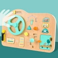thumbnail image 4 of Tablero ocupado Montessori, volante simulado, asiento de coche, juguete, de simulación, de conducción de coche, tablero sensorial de Hugo Juguetes de volante, 4 of 10