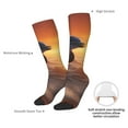 thumbnail image 4 of Naloa Sunset Dancing Dolphin Thigh High Socks Extra Long Stretchy Sock Women Over Knee High Opaque Stocking Daily Wear, 4 of 6