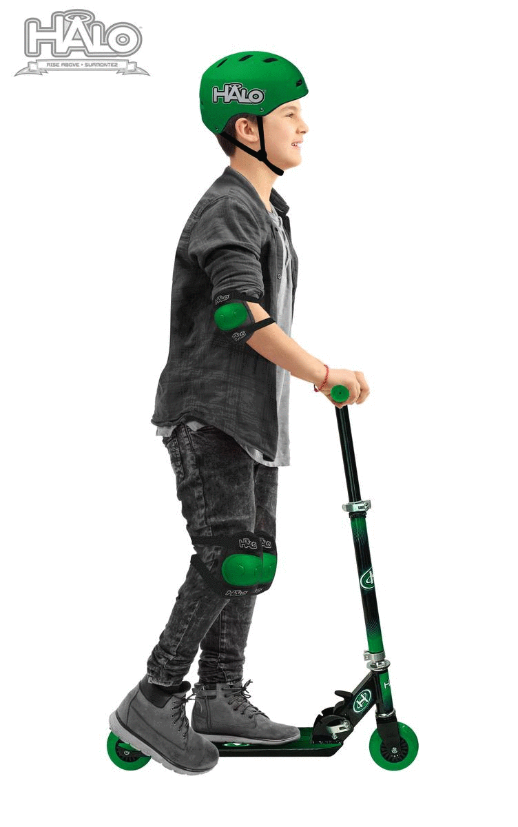 Halo Rise Above Inline Scooter Combo Set GREEN 