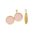 thumbnail image 2 of Gem & Harmony 14K Yellow Gold Round Locket Pendant Necklace with Chain for Women, 2 of 5