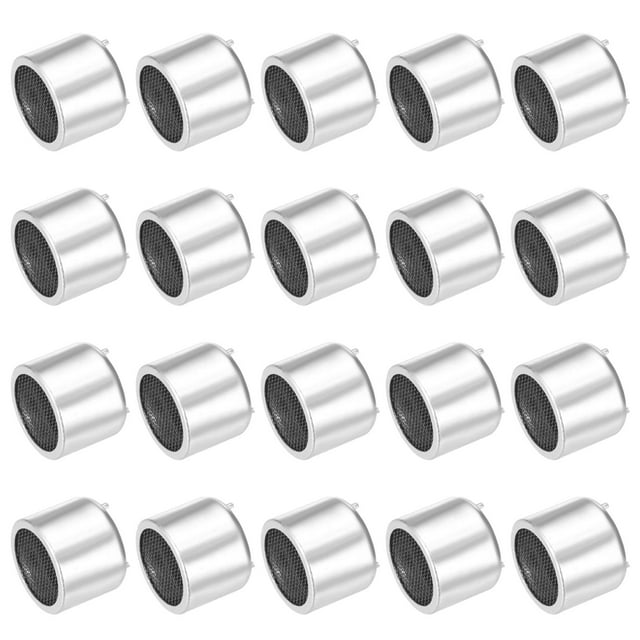Uxcell 20Pcs Módulo Ultrasónico Sensor de Distancia TCT40-16R/T Transductor de Medición de Distancia de Alta Precisión Sensor de Rango Ultrasónico, Plata