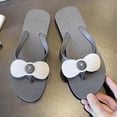 thumbnail image 5 of Yuanlong Womens Flip Flops Bow Decoration Thong Sandals Casual Summer Comfortable Beach Everyday Footwear, 5 of 7