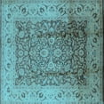 thumbnail image 1 of Ahgly Company Indoor Square Oriental Light Blue Industrial Area Rugs, 4' Square, 1 of 4