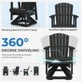 thumbnail image 3 of SERWALL HDPE Swivel Glider Chair Set of 2, Outdoor Swiveling Gliding Chair for Porch, Black, 3 of 6