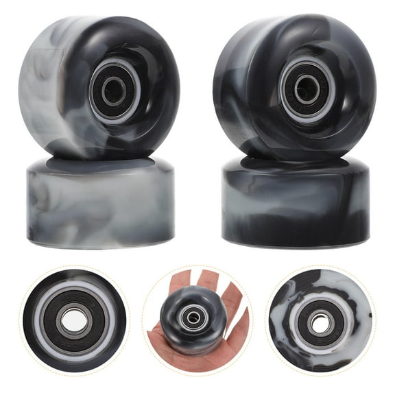 HOOWIFFY High Elastic PU Skates Wheels Assorted Color for Rough Surfaces 4Pcs