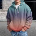 thumbnail image 2 of CONROSES Mens Hoodies Gradient Color Hoodie for Men Long Sleeve Half Zip Pullover Hooded Sweatshirt Soft Fall Winter Sweatshirts With Pocket, 2 of 5