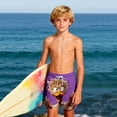thumbnail image 6 of ATOGUTA Swim Shorts for Boys Kids Swimwear Bathing Suits Quick Dry Beach Board Shorts Size 5T-14, Purple, 6 of 6