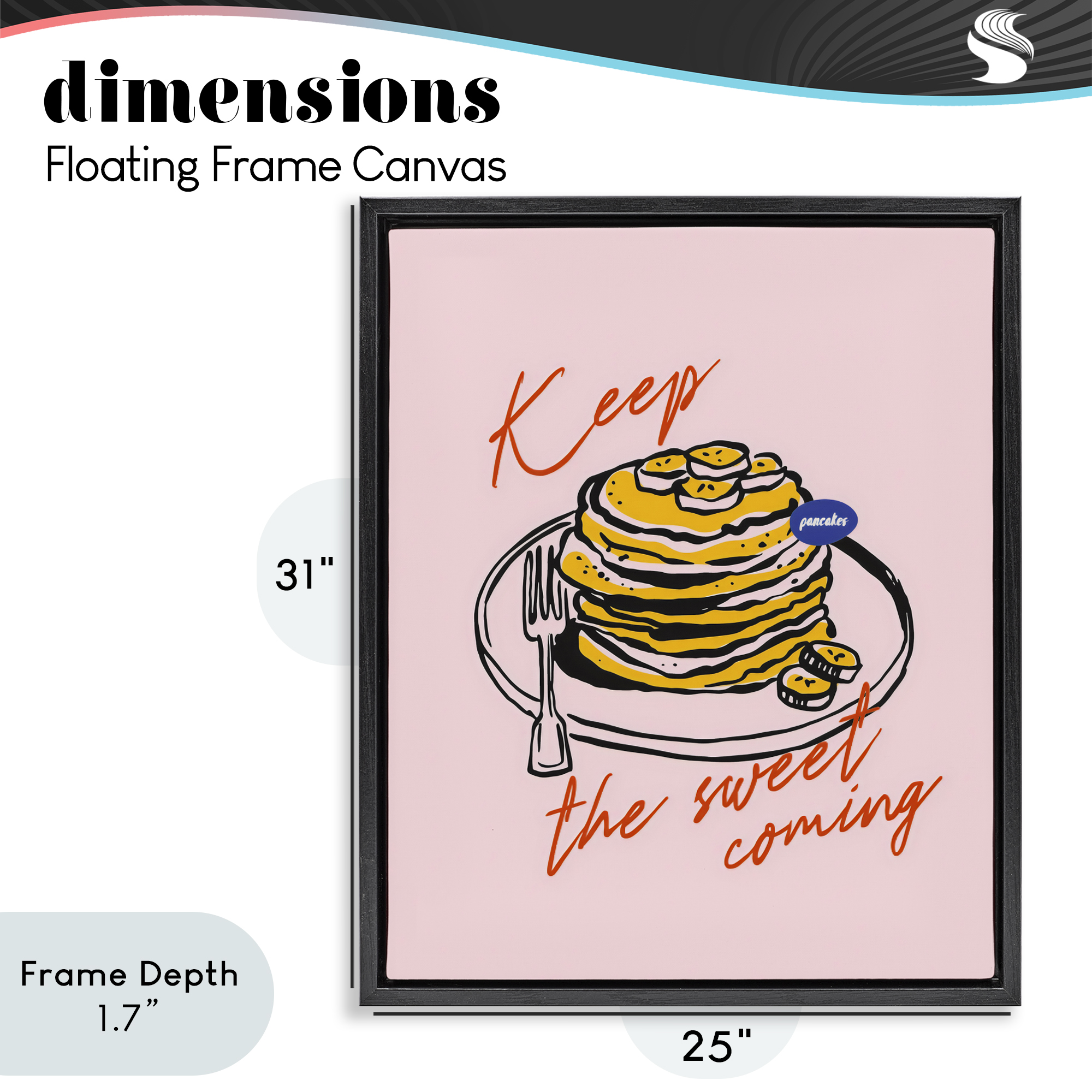 Stupell Industries Keep The Sweet Coming Black Framed Floater Canvas Wall Art, design by The Prints Vibe