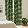 thumbnail image 2 of Ambesonne Boho Green Window Curtains, Deep of the Jungle Art, Each 28" W x 84" L, Salmon Multicolor, 2 of 4