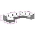 thumbnail image 4 of vidaXL 8 Piece Garden Lounge Set with Cushions Poly Rattan Black, 4 of 5