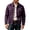 Purple, variant on Atkumj Mens Button Down Jakcets Casual Solid Color Long Sleeve Fall Jackets Fashion Business Turndown Collar Jackets with Pockets