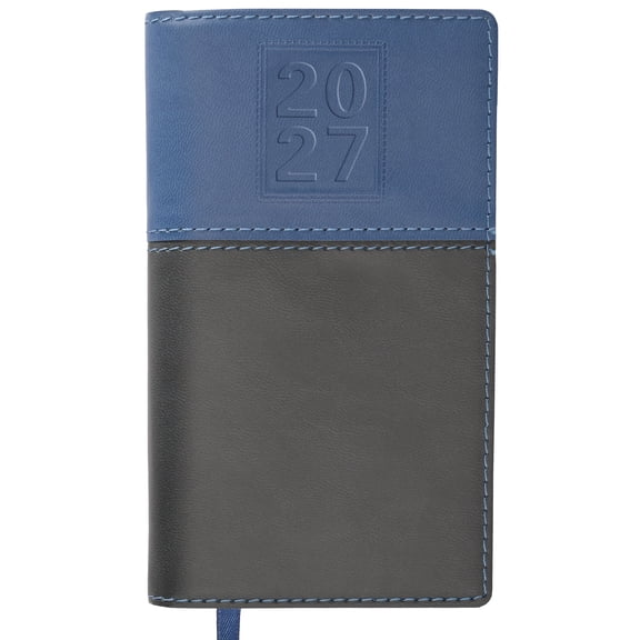 Excello 2027 14-Month Weekly & Monthly Pocket Planner, 3.5" x 6", Nov 2026-Dec 2027, Compact Agenda Calendar, 16 Notes Pages, Reference Calendars, Water-Resistant Cover, Navy/Black