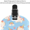 thumbnail image 4 of Square 2Pack PU Leather Unicorn Cruise Luggage Tag with Privacy Cover and Name ID Tag for Travel Handbags Backpacks Luggage Tags, 4 of 6