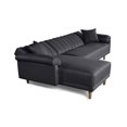 thumbnail image 4 of Sofá Cama Modular Reversible de Lino Gris Oxford Beehive Memory Foam Modelo Sampeiro Makora, 4 of 9