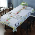 thumbnail image 3 of Easter Tablecloth Floral Pattern Polyester Table Cloth Spill Proof Wrinkle Resistant Table Cover for Kitchen Dining Parties Tabletop(Rectangle/Oblong, 60" x 84" (6-8 Seats), 3 of 5