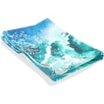 thumbnail image 5 of FREEAMG Tapestry Watercolor Japanese Blue Ocean Great Wave Tapestry Wall Hanging Decorative Wall Tapestries Wall Art Wall&nbsp;Blanket&nbsp;Bedding Tapestry for Bedroom Living Room Dorm 60"x40", 5 of 7