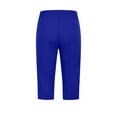 thumbnail image 5 of UVEASISHA Rhinestone Hem Capri Leggings for Women High Waisted Capris Yoga Cropped Pants 2025 Summer Workout Tights Blue XL, 5 of 6