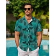 thumbnail image 2 of COOFANDY Mens Plam Tree Shirt Short Sleeve Button Down Hawaiian Shirt Summer Beach Vacation Wear Casual Tropical Shirts, 2 of 6