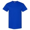 thumbnail image 5 of Gildan Short Sleeve T-Shirt -GR50, Men's Crew Neck Tee 100% Heavy Cotton T-Shirt, (M, Royal), 5 of 5