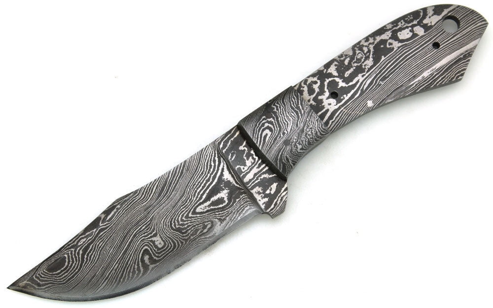 Wild Turkey Handmade Custom Full Tang Damascus Steel Blank Blade Knife 8"