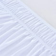 thumbnail image 2 of Monkemon Wrap Around Ruffled Bed Skirt 15 inch for Queen Size Beds,White, 2 of 7