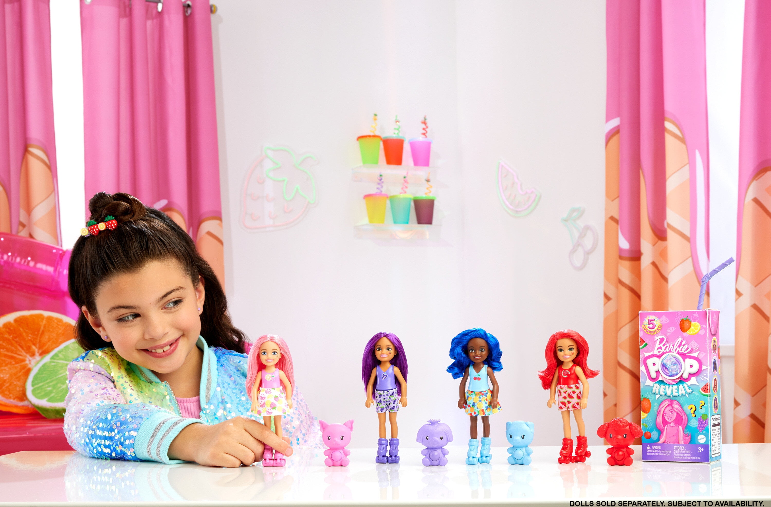 Barbie Pop Reveal Fruit Series Chelsea Doll with 5 Surprises Including PopIt Pet, Scent & Color Chan(图2)