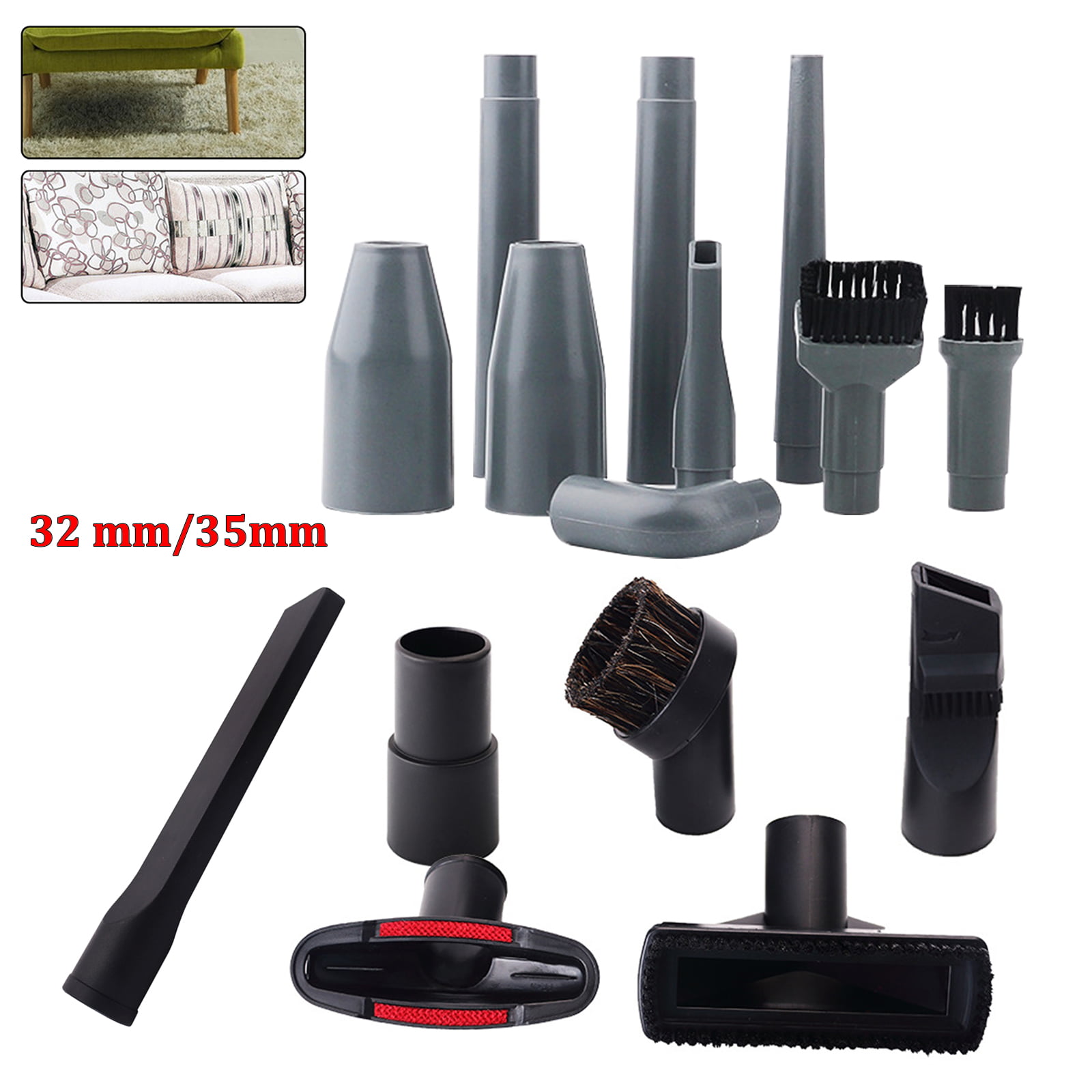Universal Upholstery Tool Parts Accessory For 32/35mm Vacuum Cleaner Attachment 