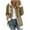 Khaki, variant on Somuwie Autumn and Winter Women's Long Sleeve Double-Faced Fleece Zipper Printed Hooded Jacket