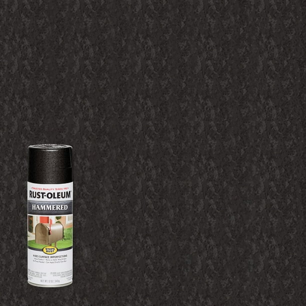 RustOleum Black Metallic 12 Oz. Hammered Finish Spray Paint
