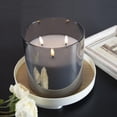 thumbnail image 4 of Vela LED sin llama Eywamage de cristal gris plateado con mando a distancia, 4 of 6