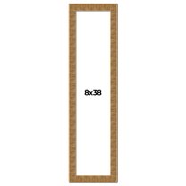 8x38 Frame Black and Gold Distressed Solid Wood Sonoma Picture Frame | 1.625 Inch Moulding Width |