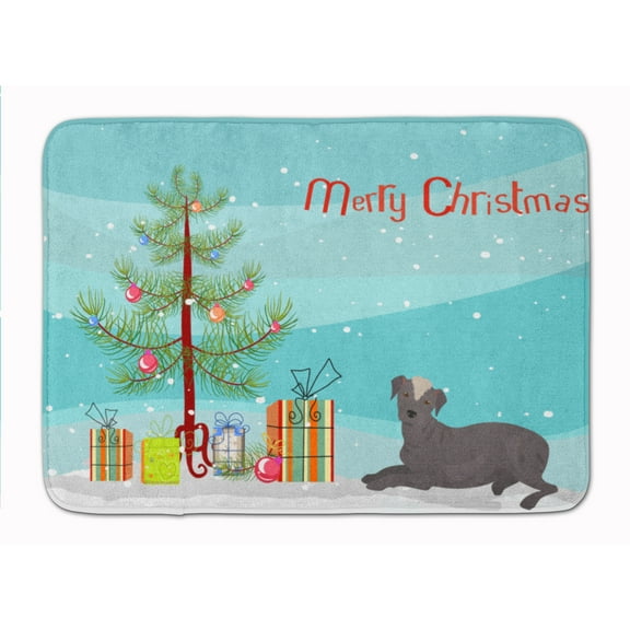 Ecuadorian Hairless Dog Christmas Tree Machine Washable Memory Foam Mat