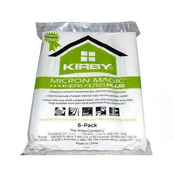 Compatible with Kirby Micron Magic Plus Vacuum Cleaner 6 Pack Paper Bag # 204814G