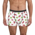 thumbnail image 2 of Goofa Watermelon And Kiwi Printed Men's Boxer Briefs Underwear, Moisture-Wicking Underwear, Trunk,Soft and Breathable Cotton Underwear-XX-Large, 2 of 9