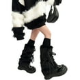 thumbnail image 5 of harmtty Fuzzy Leg Warmers Women Winter Faux Fur Leg Warmers with Bows Fluffy Boot Cuffs Covers for Halloween Xmas Costume Cosplay Parties, 5 of 8