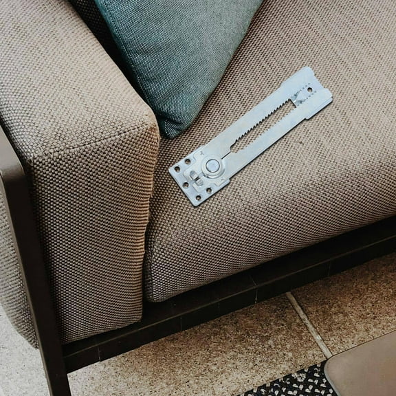 Moluckfu Sectional Couch Connectors Metal Sofa Connector Silver Iron 1Pcs For Home Furniture Assembly