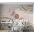 thumbnail image 5 of Kids Wallpaper Wall Mural - Moon Among Stars and Rainbows, 5 of 5