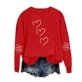 thumbnail image 2 of Craaazy Valentines Shirts for Women Long Sleeve Love Heart Casual Loose Tops Gifts, 2 of 7