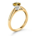 thumbnail image 3 of Gem Stone King 10K Yellow Gold Yellow Citrine Solitaire Engagement Ring for Women (0.73 Cttw, Round 5MM, Gemstone, Available in Size 5, 6, 7, 8, 9), 3 of 4